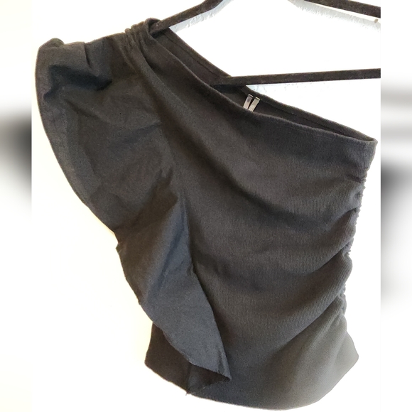 Anthropologie Black Asymmetrical Shirt - Picture 5 of 5